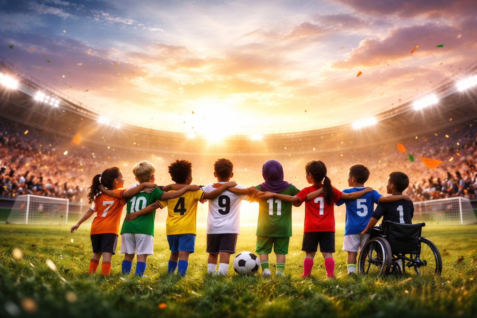 kids at the stadium no writing